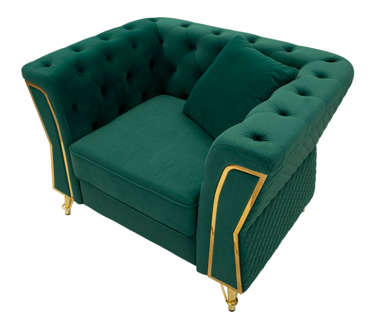 Poltrona emy verde c/cuscino cm 104x83x76