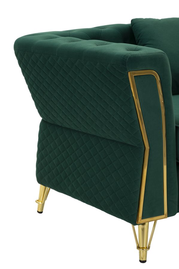 Poltrona emy verde c/cuscino cm 104x83x76