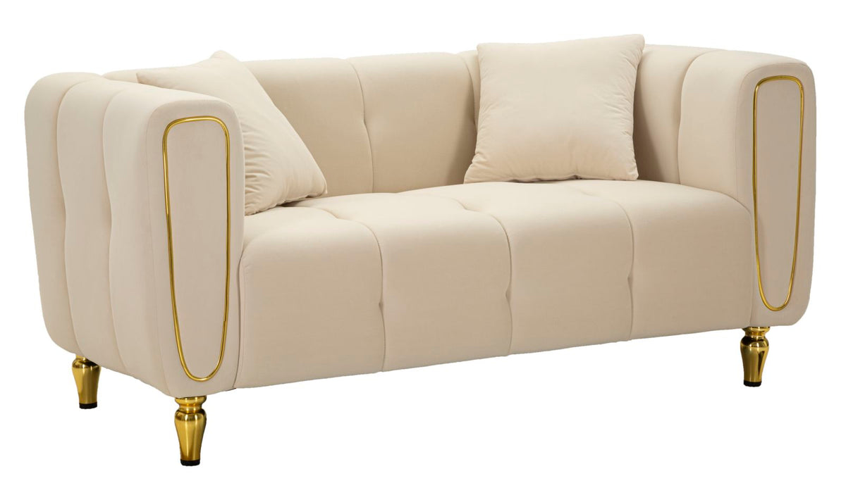 Divano alma crema c/cuscini cm 155x81x71