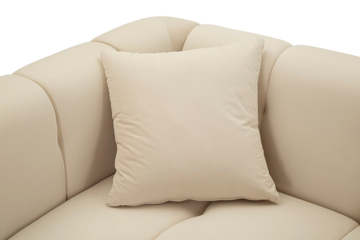 Divano alma crema c/cuscini cm 155x81x71