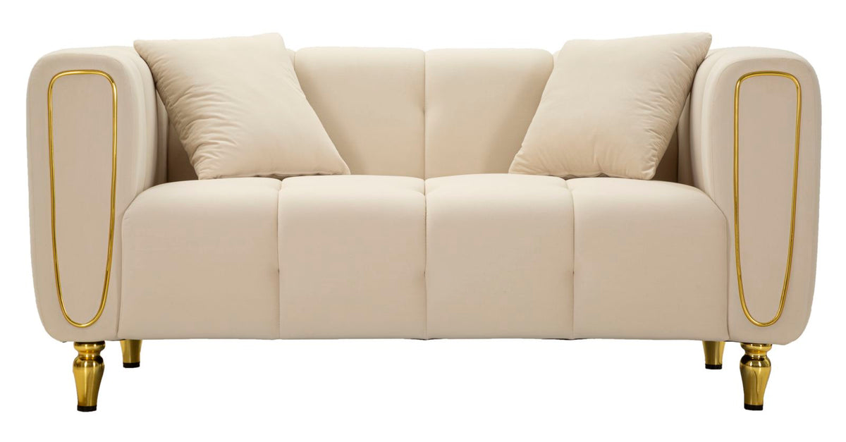 Divano alma crema c/cuscini cm 155x81x71