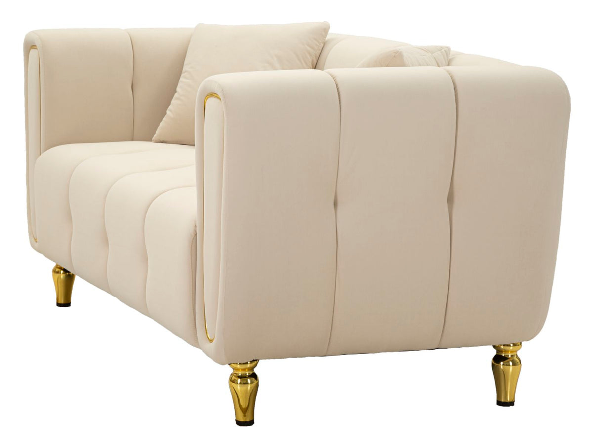 Divano alma crema c/cuscini cm 155x81x71