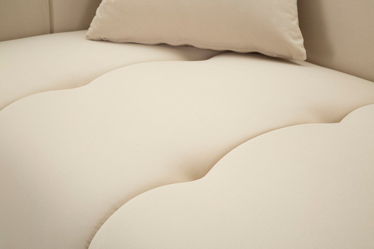 Divano alma crema c/cuscini cm 155x81x71