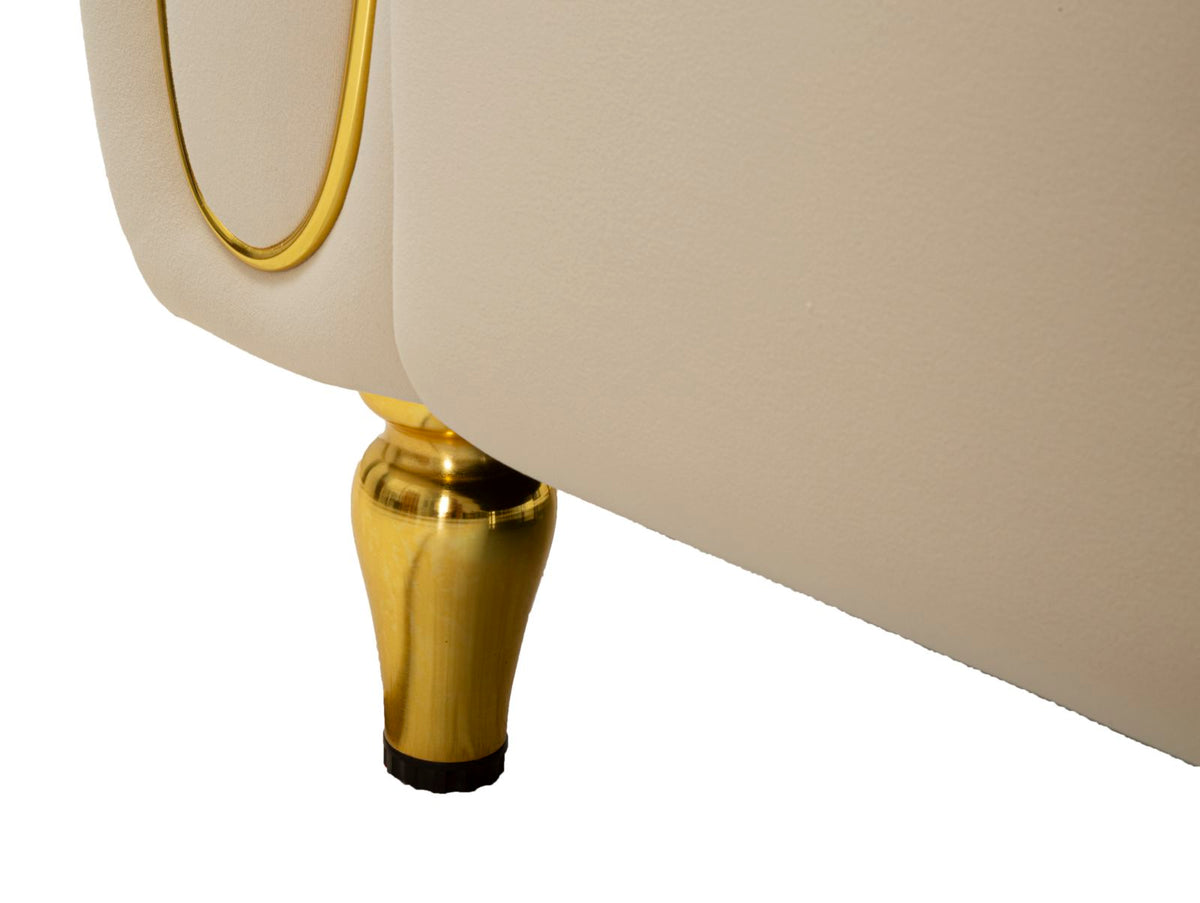 Divano alma crema c/cuscini cm 155x81x71
