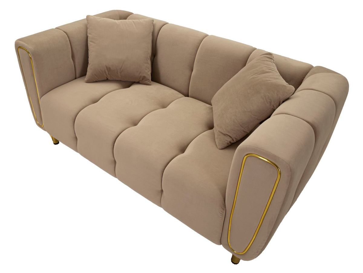 Divano alma grigio c/cuscini cm 155x81x71