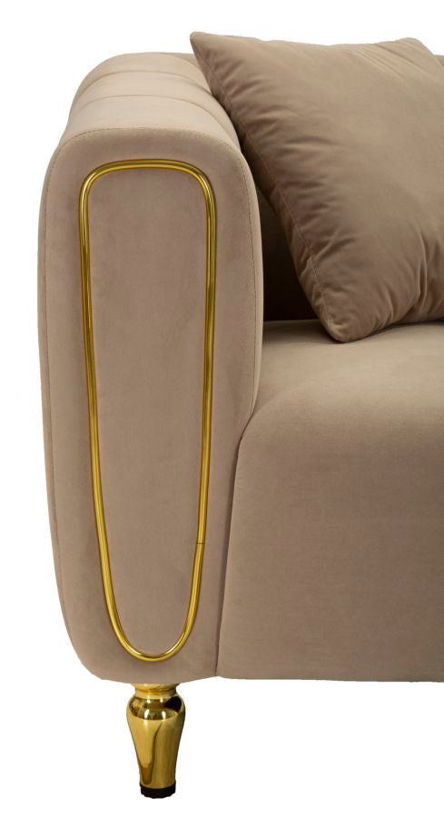 Divano alma grigio c/cuscini cm 155x81x71