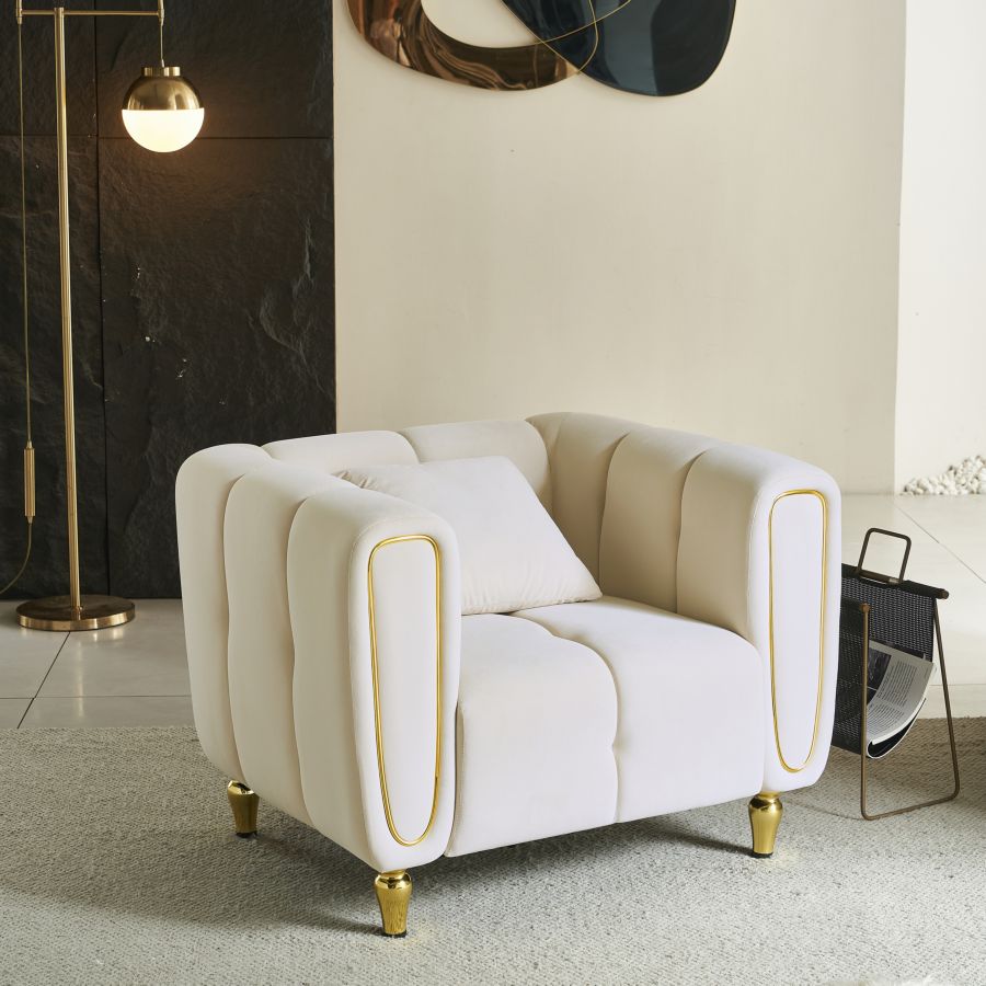Poltrona alma crema c/cuscino cm 97x81x71