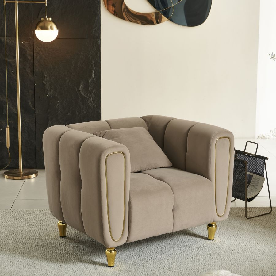 Poltrona alma grigio c/cuscino cm 97x81x71
