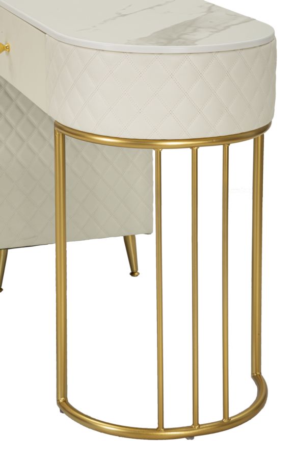 Toeletta sharon panna c/puff cm 120x40x75 (misura puff ø36x39)