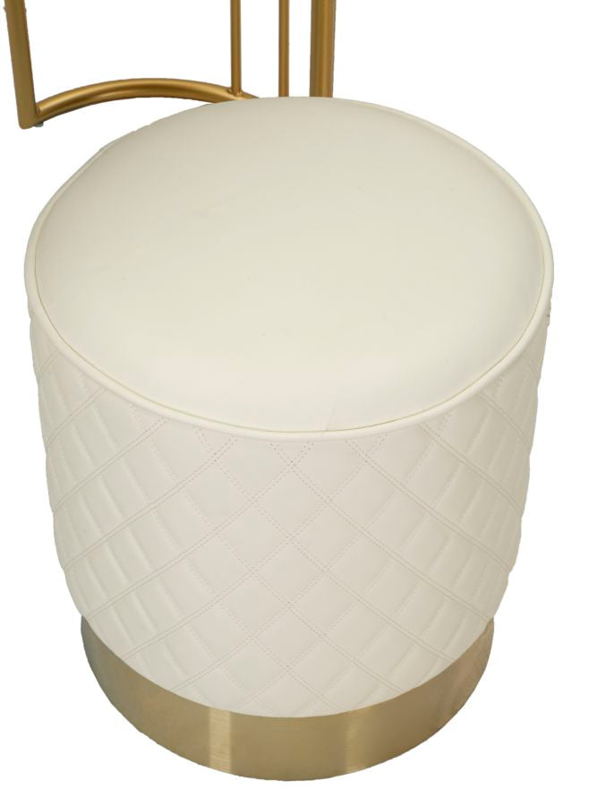 Toeletta sharon panna c/puff cm 120x40x75 (misura puff ø36x39)