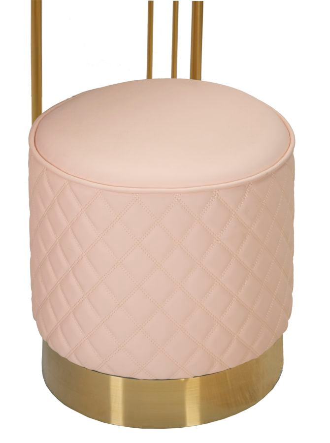 Toeletta sharon rosa c/puff cm 120x40x75 (misura puff ø36x39)