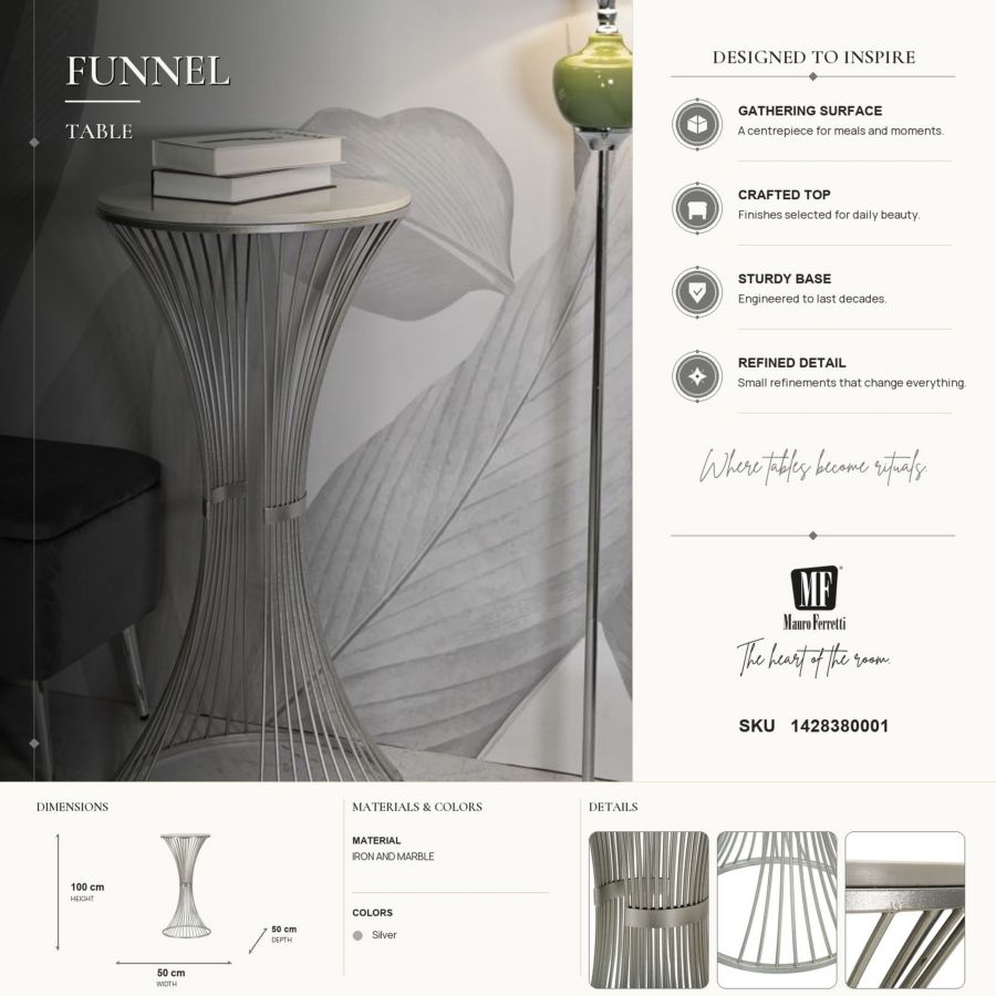 Tavolinetto funnel cm ø 50x100