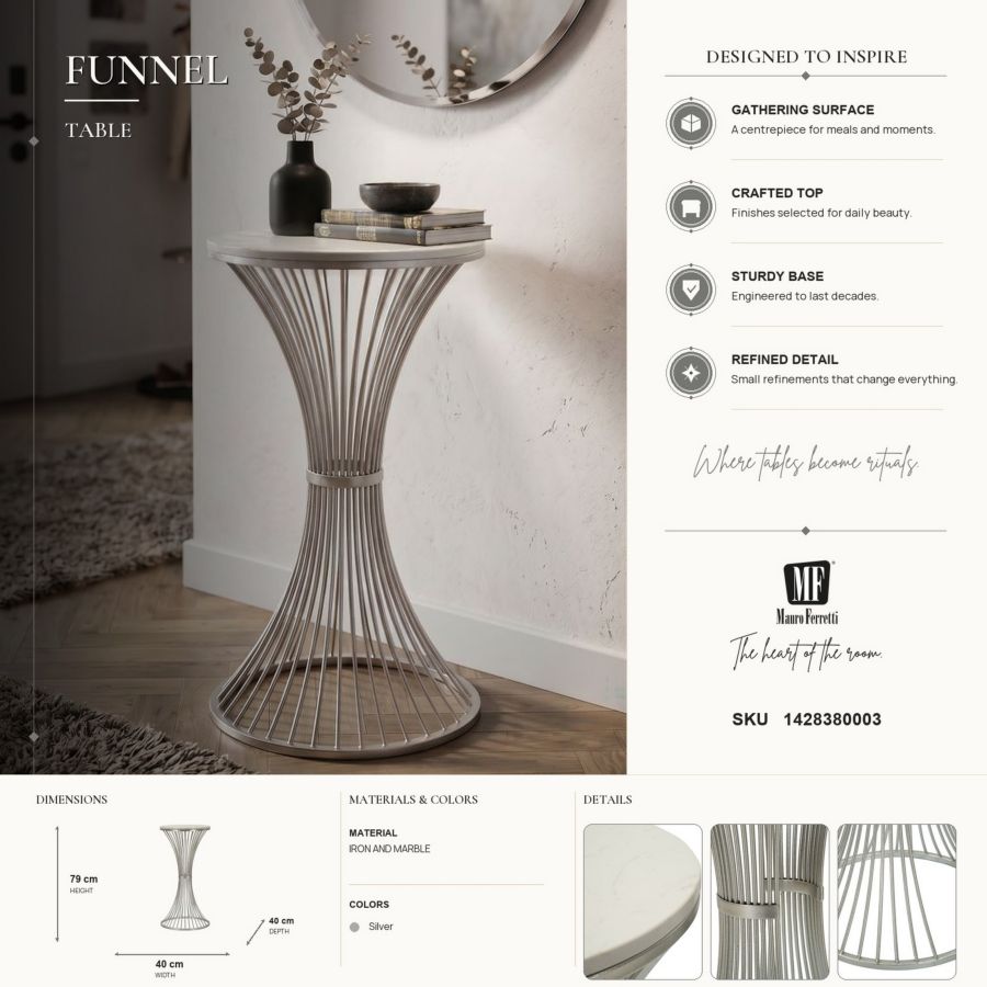 Tavolinetto funnel cm ø 40x79