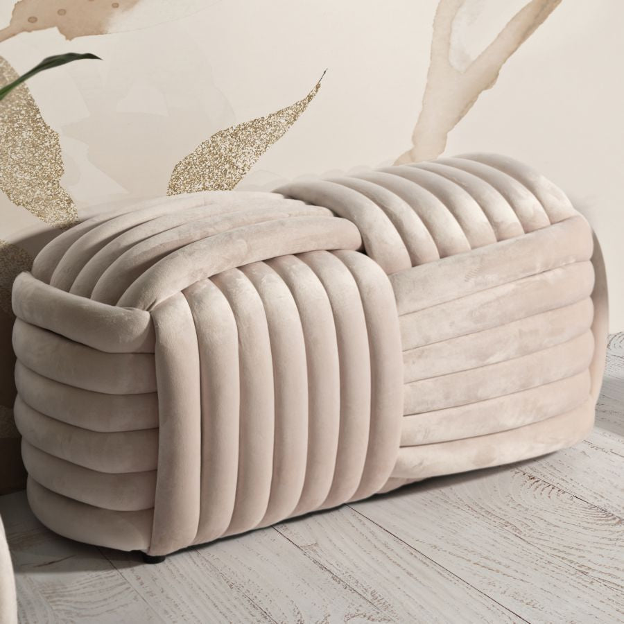 Panca softy rosa cm 90x45x45