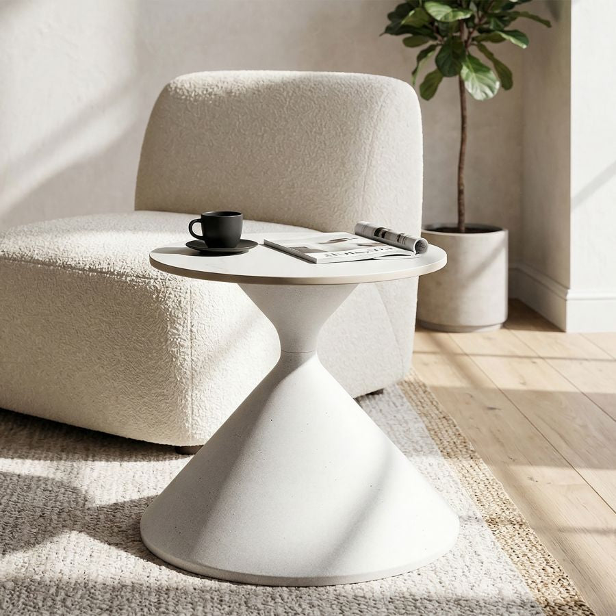 Tavolinetto white cm ø 42x40