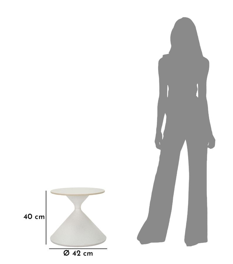 Tavolinetto white cm ø 42x40