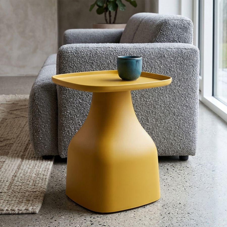 Tavolinetto gea giallo cm 48x48x50