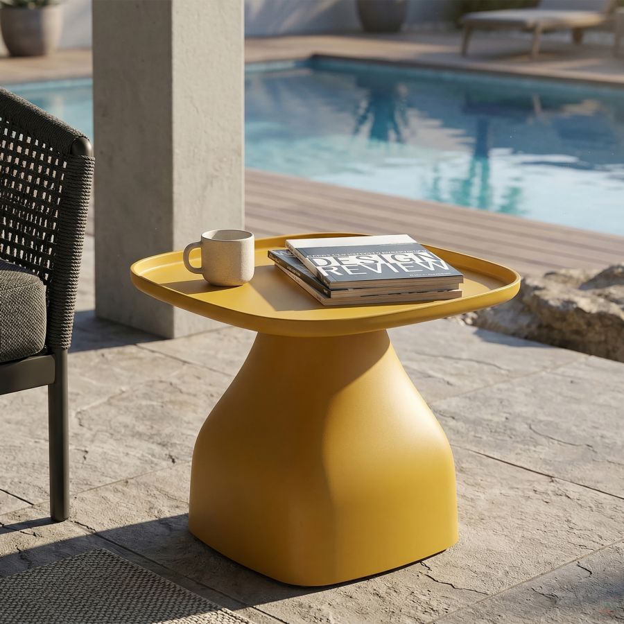 Tavolinetto gea giallo cm 48x48x38