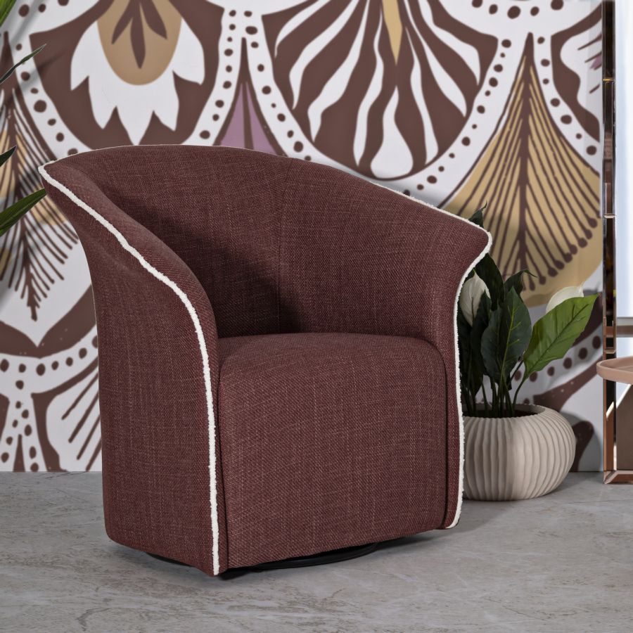 Poltrona girevole siena bordeaux cm 83,5x66x80 (seduta altezza cm 42)