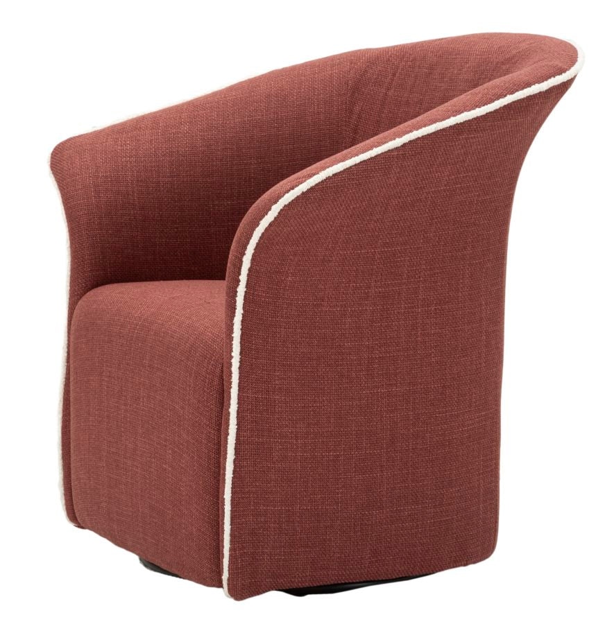 Poltrona girevole siena bordeaux cm 83,5x66x80 (seduta altezza cm 42)