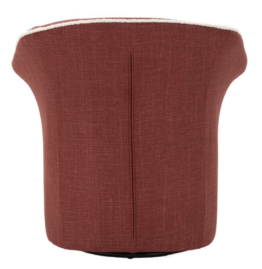 Poltrona girevole siena bordeaux cm 83,5x66x80 (seduta altezza cm 42)