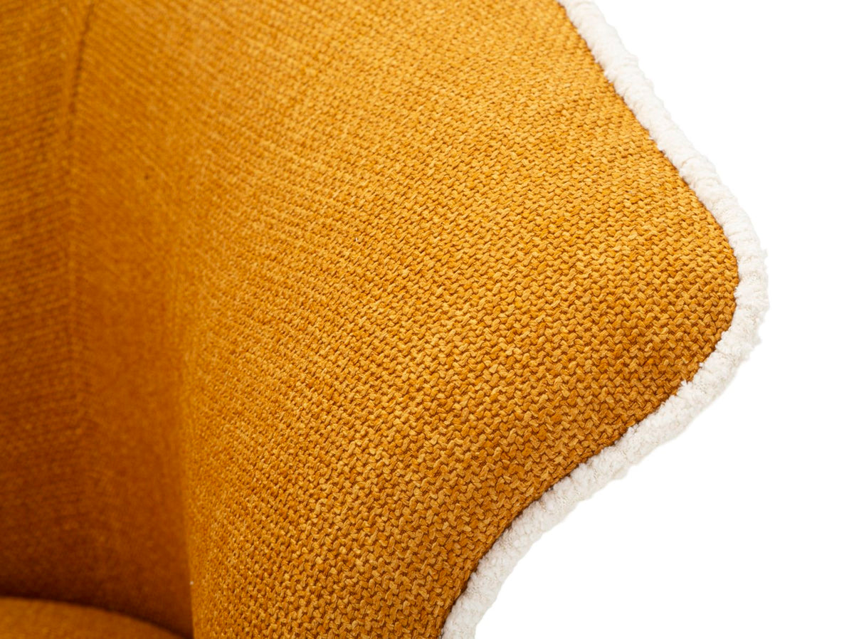 Poltrona girevole siena senape cm 83,5x66x80 (seduta altezza cm 42)