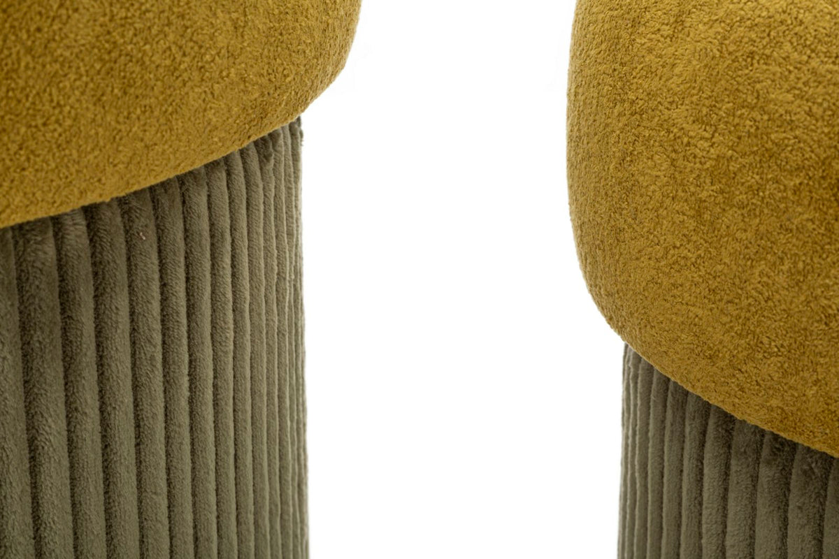 Puff c/contenitore aspen verde set 2 pz cm ø 42x44-35x37