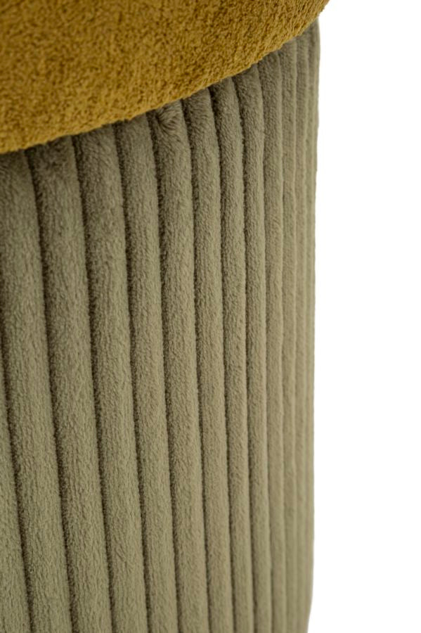 Puff c/contenitore aspen verde set 2 pz cm ø 42x44-35x37
