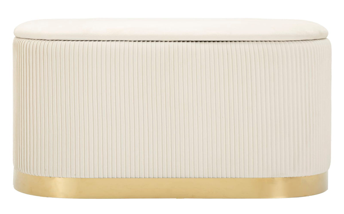 Panca c/contenitore e sgabelli shopy crema set 3 pz cm 80x37x42-29x35