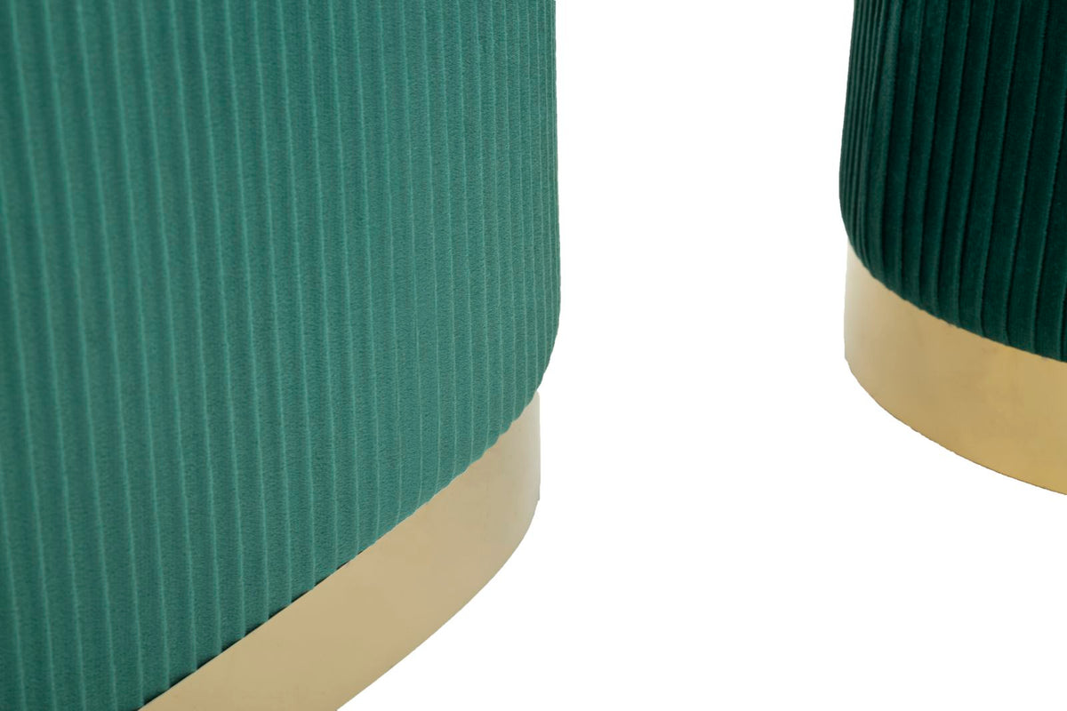 Panca c/contenitore e sgabelli shopy verde set 3 pz cm 80x37x42-29x35