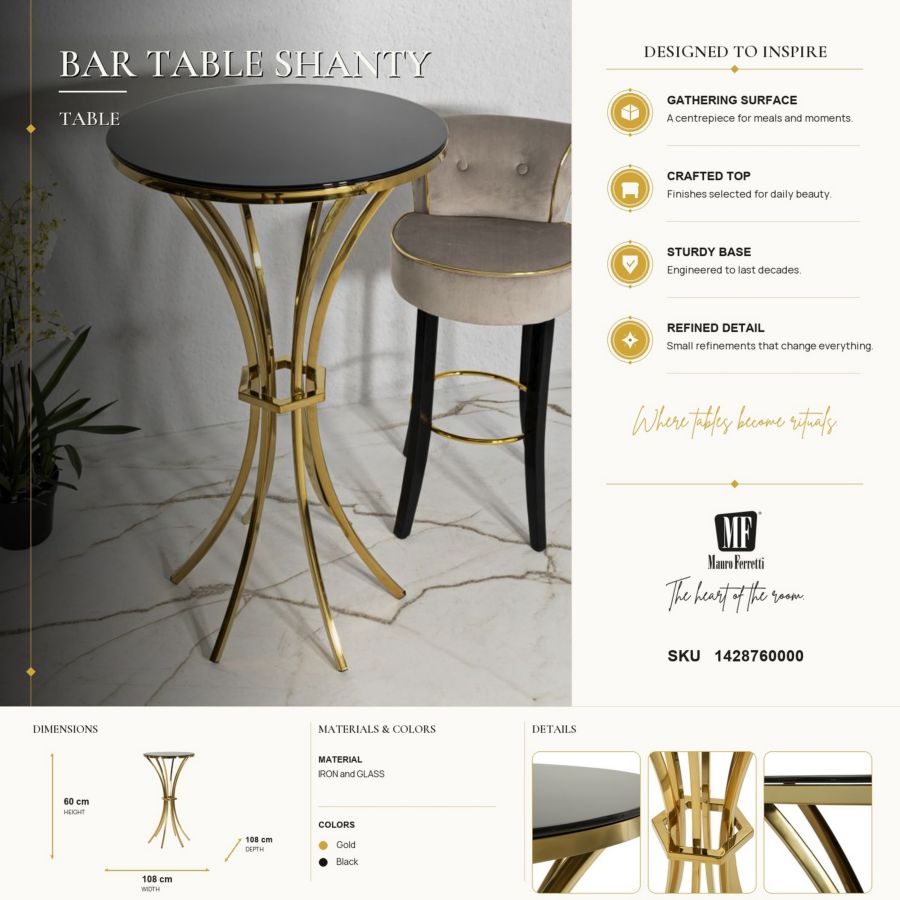 Tavolo bar shanty cm ø 60x108