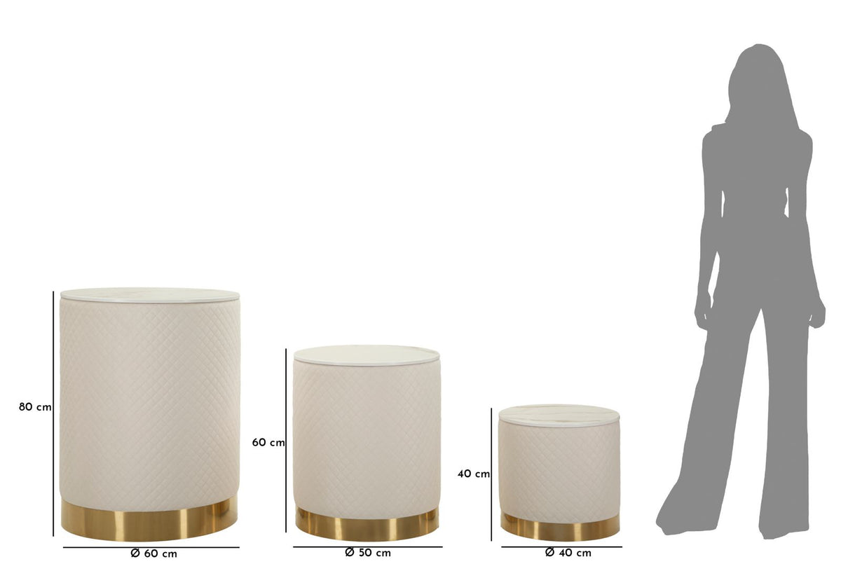 Espositore c/contenitore shop set 3 pz cm ø 60x80-50x60-40x40
