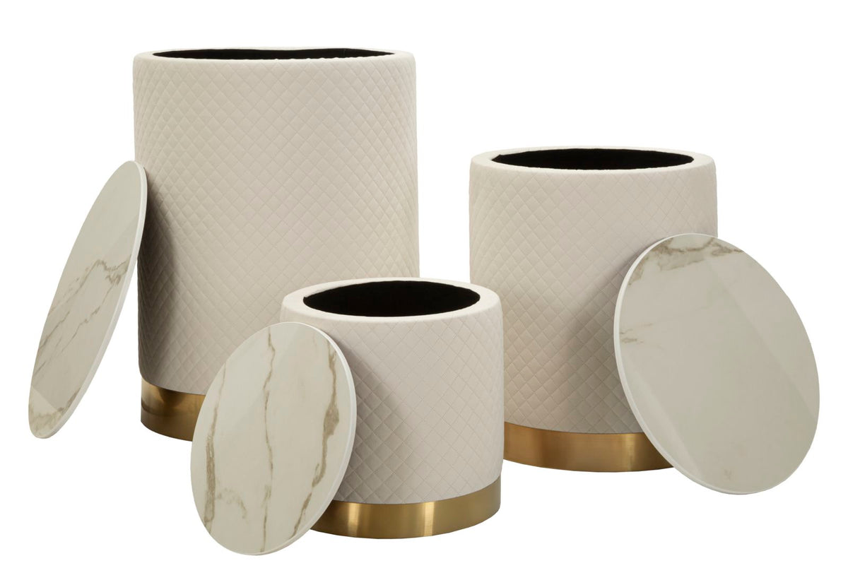 Espositore c/contenitore shop set 3 pz cm ø 60x80-50x60-40x40