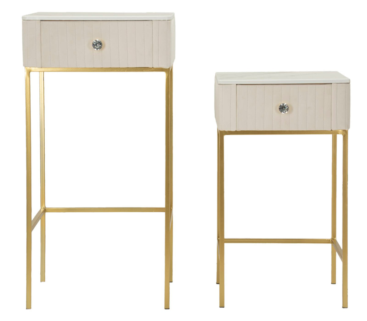 Tavolinetti alti wedding quadrati set 2 pz cm ø 45x90-40x70