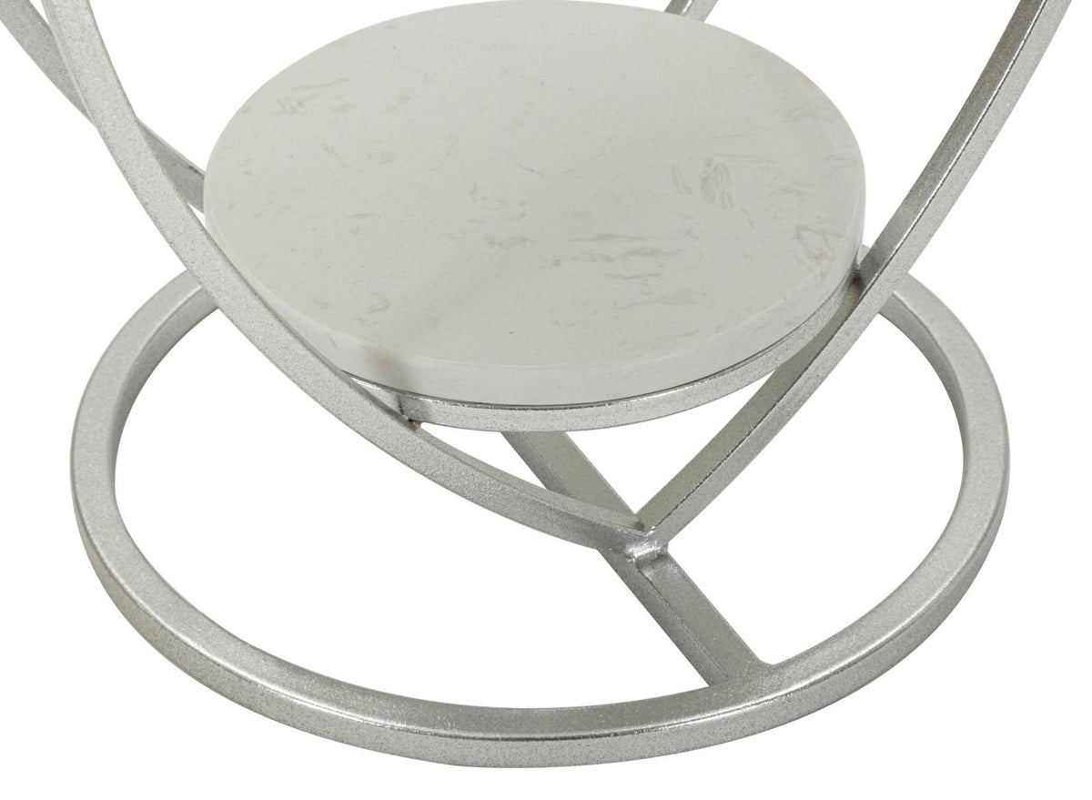 Tavolinetto heart argento cm ø 40x45,5