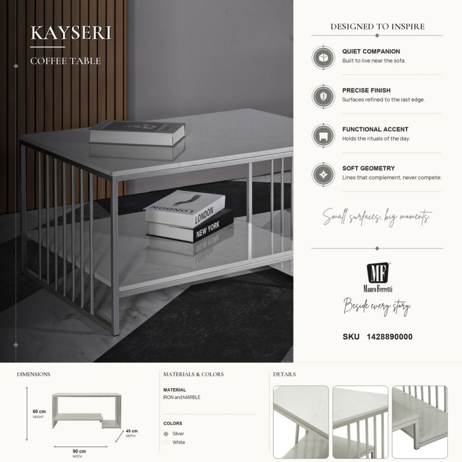 Tavolo da caffe' kayseri cm 90x60x45