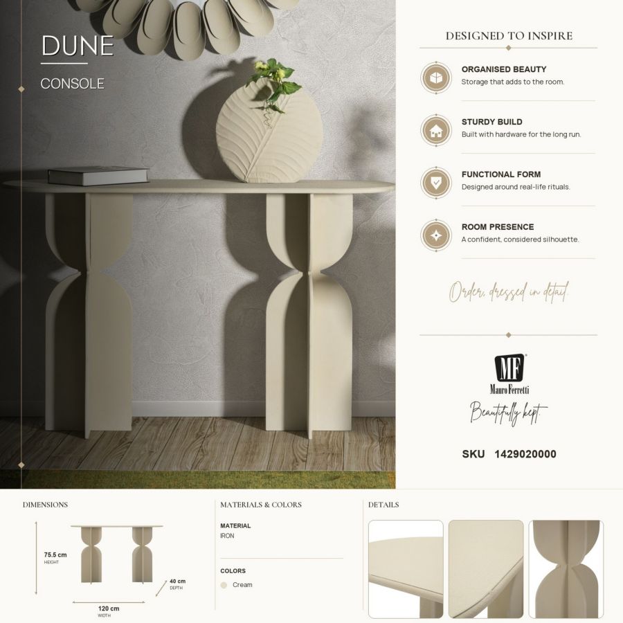 Mauro Ferretti Console Dune 120 x 40 x 75,5 cm