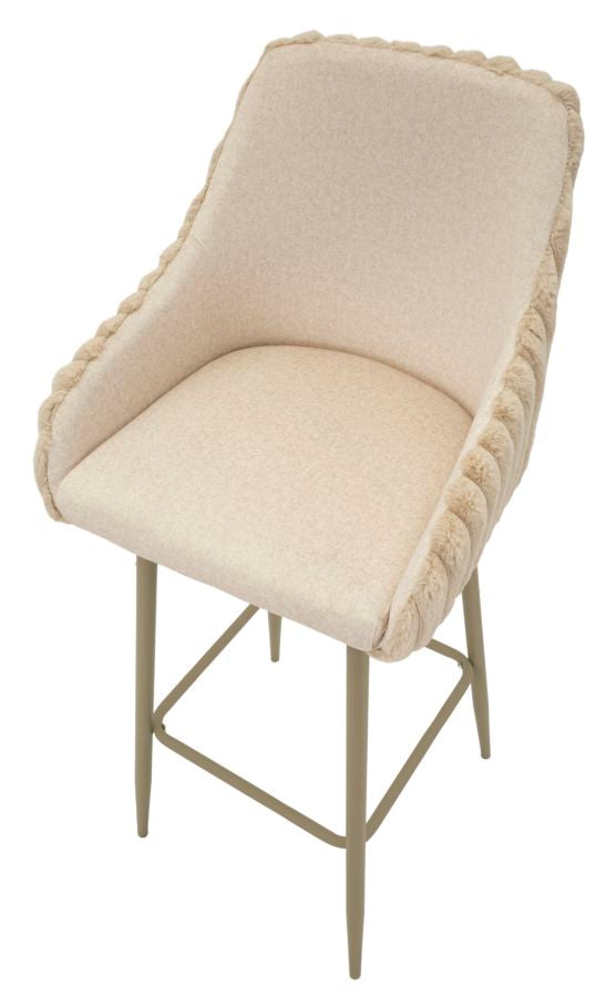 Sgabello bar alaska -a- crema set 2 pz cm 52x46x111 (altezza seduta cm 78)