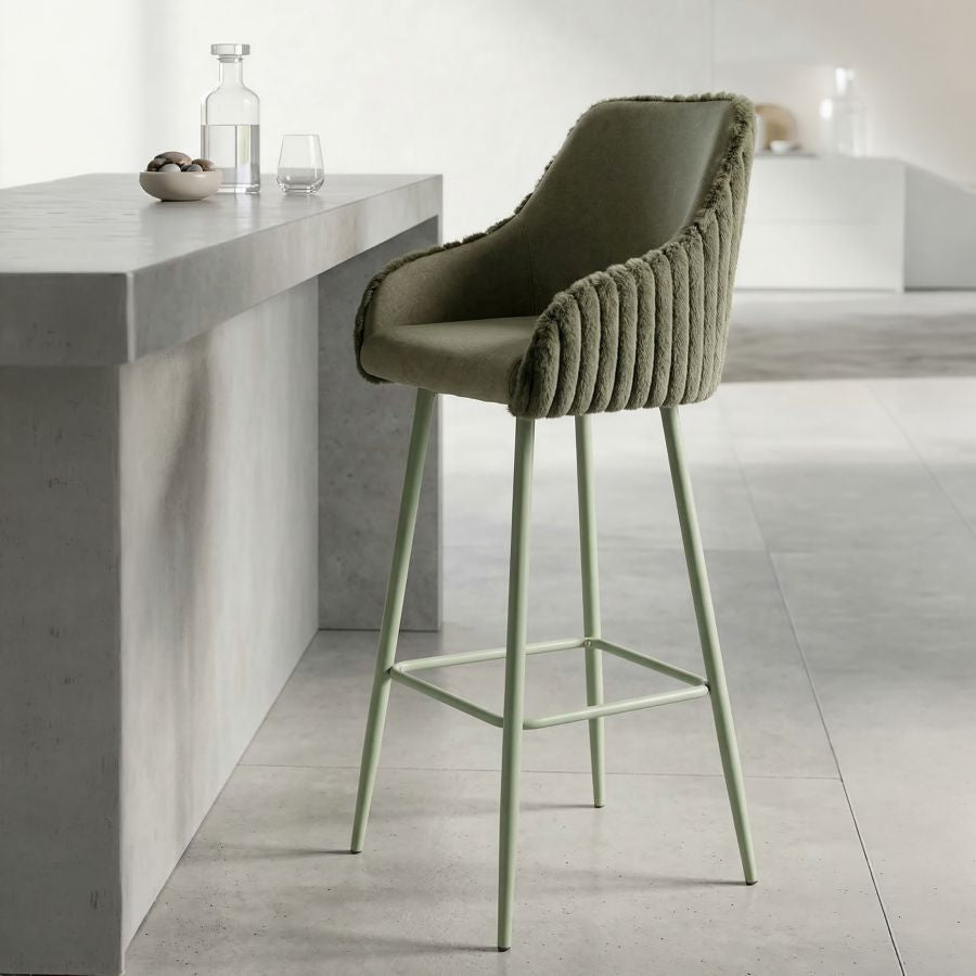 Mauro Ferretti Sgabello Bar Alaska -a- Verde Set 2 pz 52 x 46 x 111 cm (altezza Seduta 78)