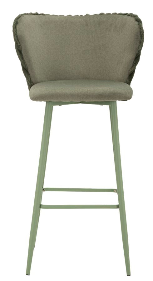 Sgabello bar alaska -b- verde set 2 pz cm 55x58x106 (altezza seduta cm 77)