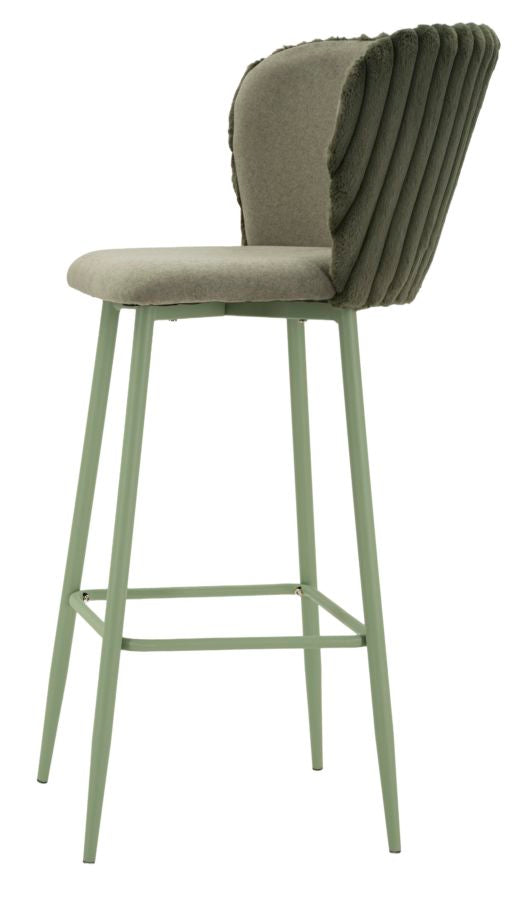 Sgabello bar alaska -b- verde set 2 pz cm 55x58x106 (altezza seduta cm 77)