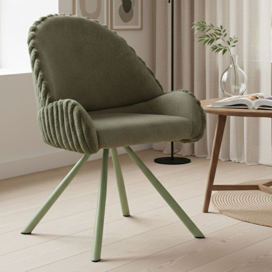 Mauro Ferretti Sedia Stoccolma -a- Verde Set 2 pz 58 x 53 x 85 cm