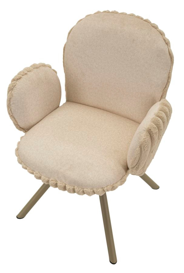 Sedia stoccolma -b-crema set 2 pz cm 64x68x83 (altezza seduta cm 45)