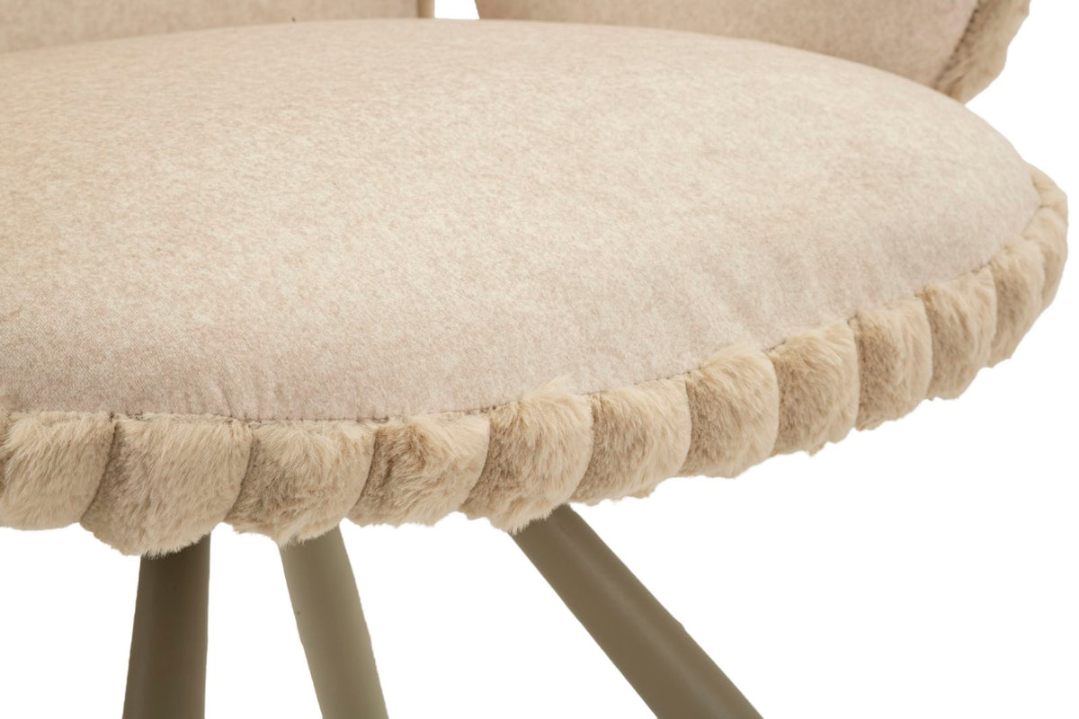 Sedia stoccolma -b-crema set 2 pz cm 64x68x83 (altezza seduta cm 45)