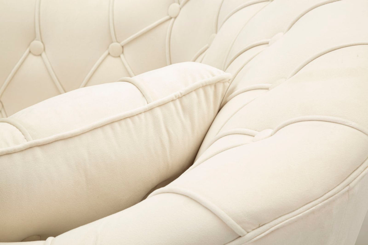 Mauro Ferretti Poltrona Budapest Crema con Cuscino 88 x 83 x 91 cm