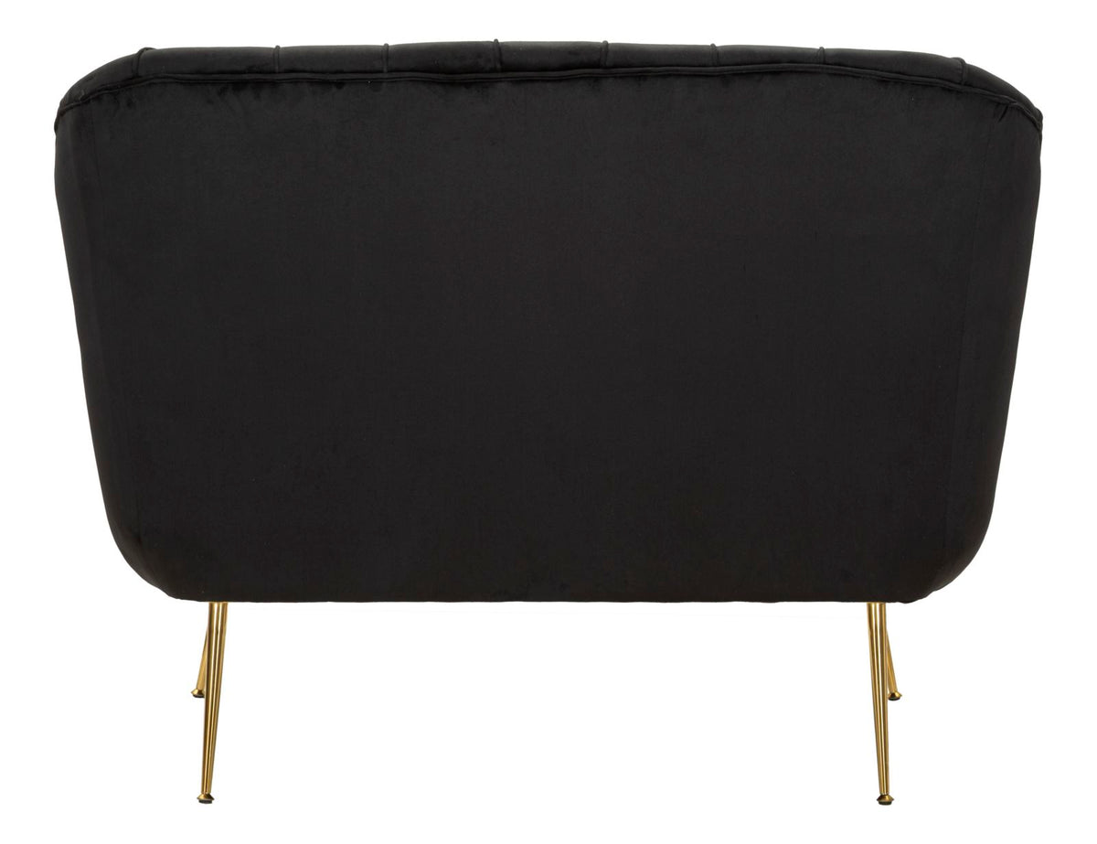 Divanetto budapest nero c/cuscini cm 130x83x91