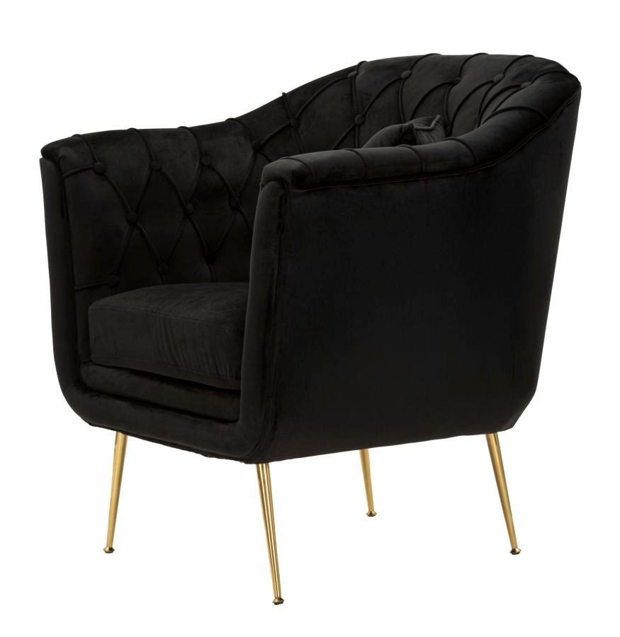 Mauro Ferretti Poltrona Budapest Nera con Cuscino 88 x 83 x 91 cm