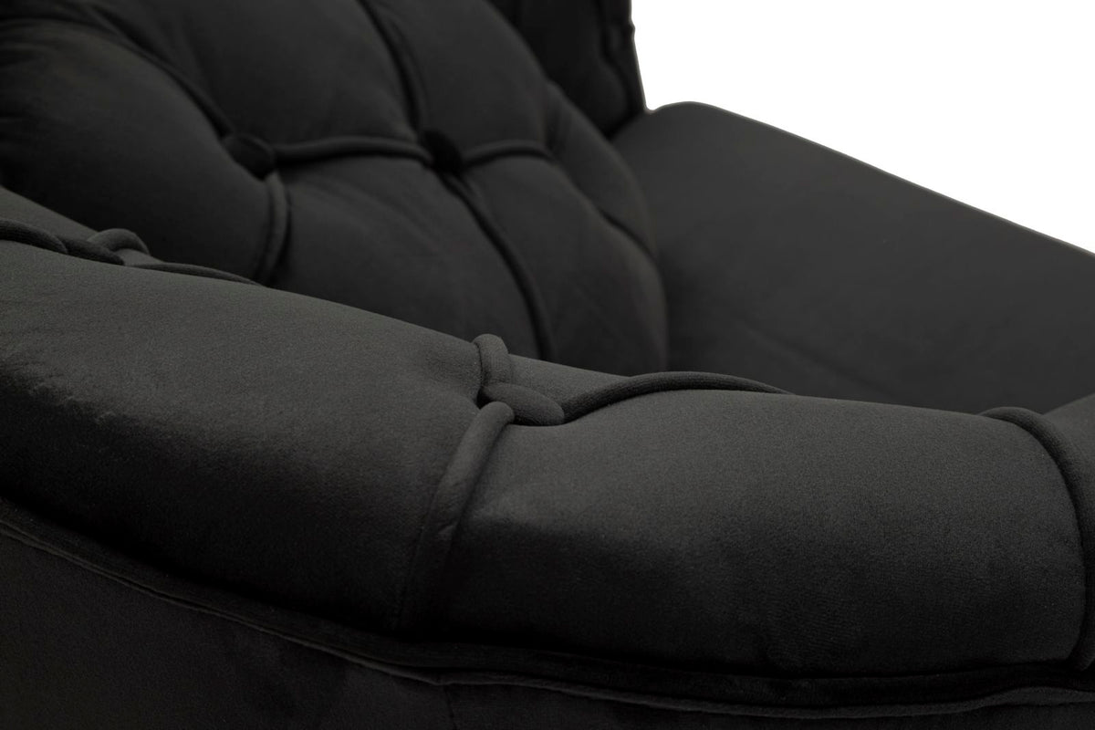 Mauro Ferretti Poltrona Budapest Nera con Cuscino 88 x 83 x 91 cm