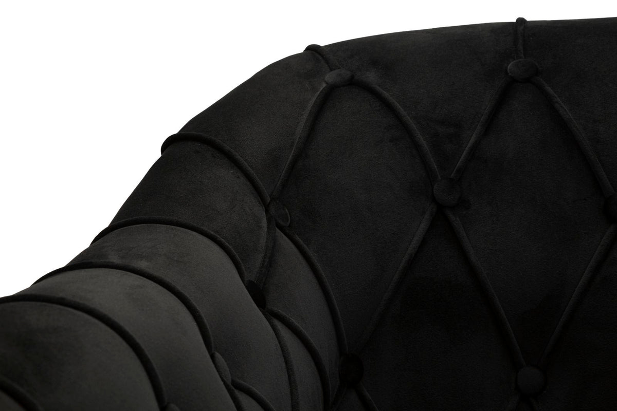 Mauro Ferretti Poltrona Budapest Nera con Cuscino 88 x 83 x 91 cm
