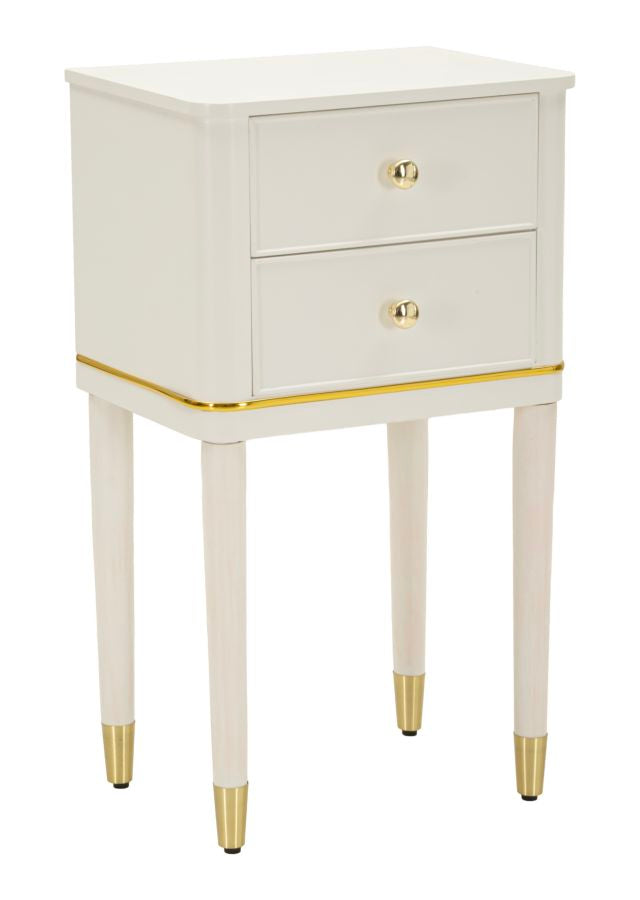 Comodino camille bianco cm 40x30x71
